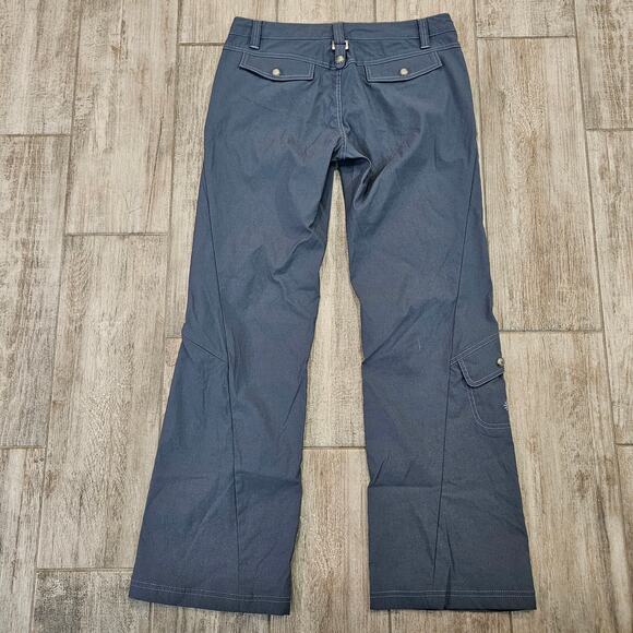 Athleta The Dipper Cargo Pants Womens Size 10 Gray Low Rise Vintage Y2K Utility - Picture 5 of 12
